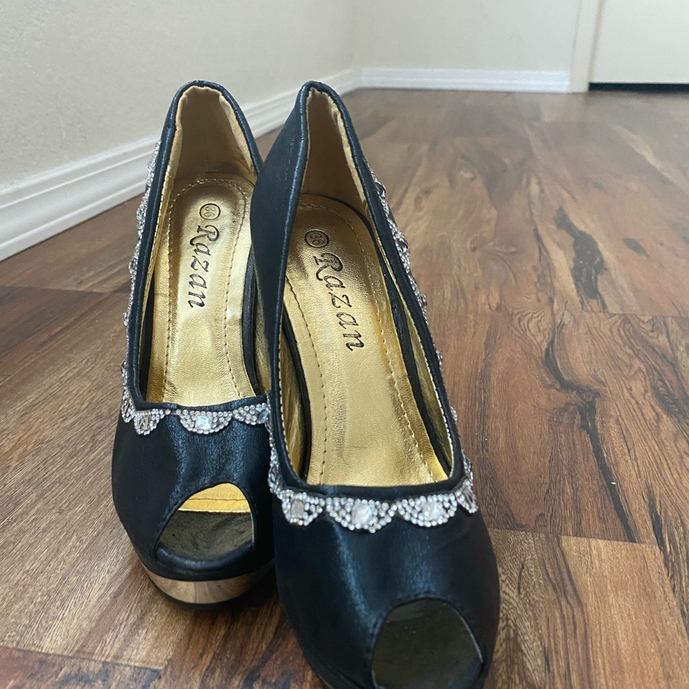 Rhinestone 5-inch heels